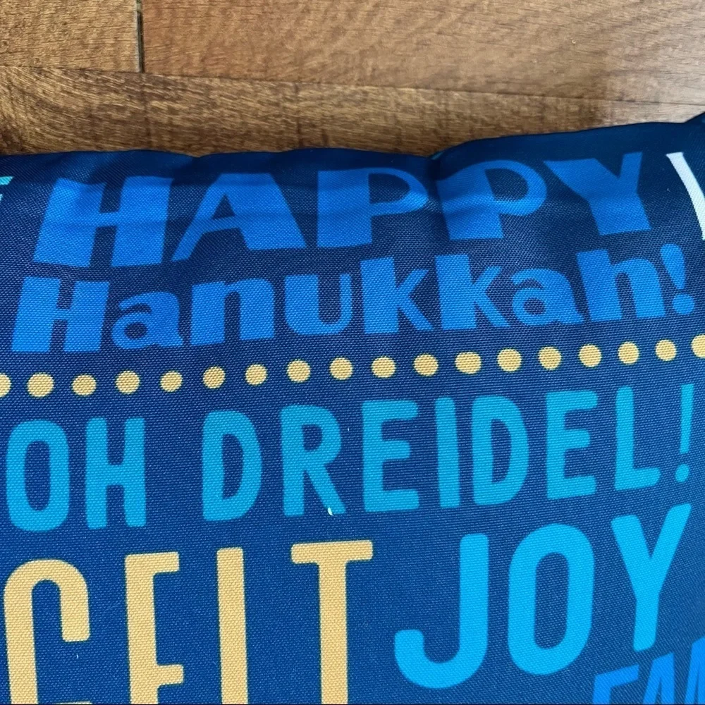 2 brand new Hanukkah pillows “light the menorah” 18”x18” decor 8 nights